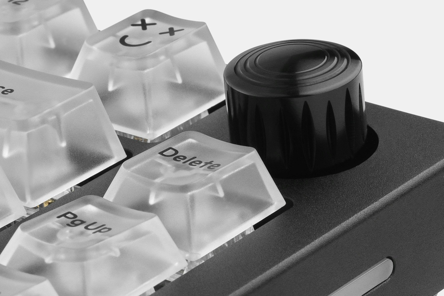 Drop Ripple Rotary Encoder Knob Anodized Black Mechanical Keyboards